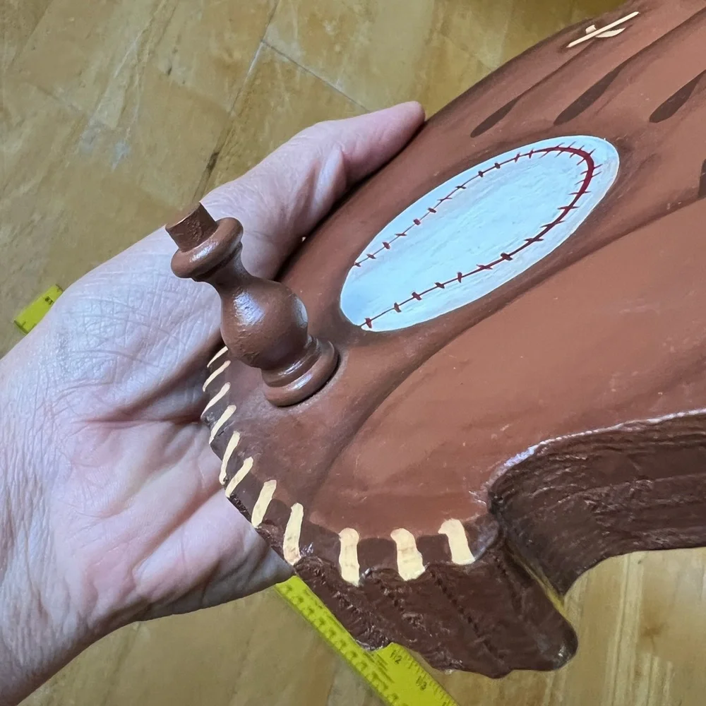 Vintage handmade Baseball Glove Coat Hook